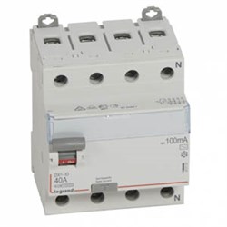 Выключатель дифференциального тока (УЗО) 4п 40А 100мА DX3 АC - фото 17408