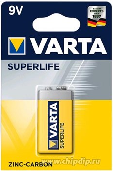 Батарейка Varta SUPERLIFE Крона 6F22 BL1 Heavy Duty 9V