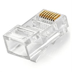 Разъем RJ-458P8C под витую пару категория 6 экранированный для жил 1.35-1.5 с оболочкой 10 шт 49340 Hyperline