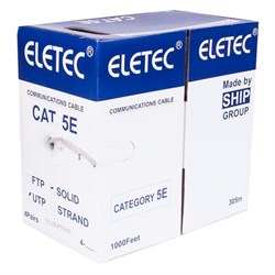 Кабель UTP 5E Eletec 2x2xAWG24,305м, медь, Россия (06-220)