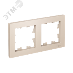 Рамка двухпостовая ATLASDESIGN универсальная бежевый 13200