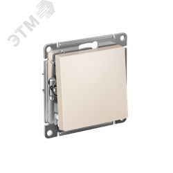 ATLASDESIGN 1-клавишный ВЫКЛЮЧАТЕЛЬ, сх.1, 10АХ, быстрозажимные клеммы, БЕЖЕВЫЙ 13201