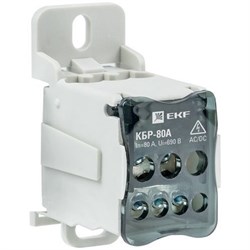 Блок распределения (Кросс) крепеж на панель DIN КБР-80А EKF plc-kbr80