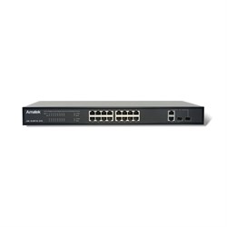AMATEK, AN-S18P16A 19-портовый 100/1000 Мбит/с коммутатор с PoE+ до 200Вт