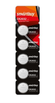 Батарейка литиевая Smartbuy 2032 /5бл/100/4000