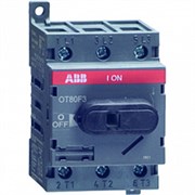Рубильник OT80F3 до 80А 3х-полюсный для установки на DIN-рейку или монтажную плату (с резерв. ручкой) 1SCA105798R1001 ABB