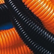 Труба ПНД гибкая гофрированная диаметр 20мм, легкая с протяжкой, цвет оранжевый код 71920 DKC