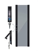 Дверь для шкафа серии Expert 42U Ширина 600, стеклянная, черная