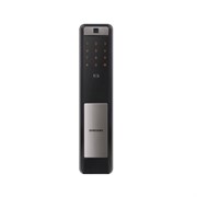 Samsung SHP DP-609 Silver, врезной электронный биометрический дверной замок, с отпечатком пальца, одноригельный