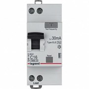 Выключатель автоматический дифференциального тока АВДТ RX3 16А 2П двухполюсный C 30мА 419399 Legrand