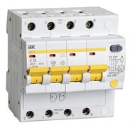 Выключатель автоматический дифференциального тока АД 25А 4п четырехполюсный характеристика C 4,5кА 30мА
