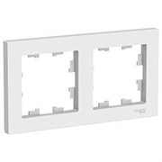 Рамка для розеток и выключателей 2 поста Atlasdesign горизонтальная универсальная белый ATN000102 Schneider
