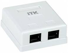 Розетка информационная настенная RJ45 кат. 6 FTP 2-порт ITK (IEK) CS2-1C06F-22