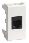 Компьютерная розетка RJ-45 кат.5E, Viva, 1 модуль , белая код 45037 DKC