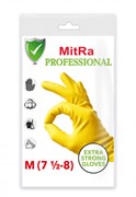 Перчатки хоз. MITRA Professional с х/б напылением M (12)