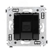 Avanti Компьютерная розетка RJ-45 без шторки в стену, кат.5е одинарная, Черный квадрат 4402663 DKC