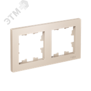 Рамка двухпостовая ATLASDESIGN универсальная бежевый 13200