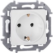 Розетка 1-местная с заземлением без защитных шторо IEK 673720