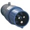 Вилка кабельная 16А 2Р+E IР44 переносная 250В 013 PSR01-016-3 IEK